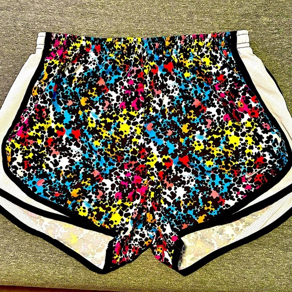 Nike Dri Fit Multi Color Briefed Athletic Running Shorts Pull On Size Small - Picture 1 of 3